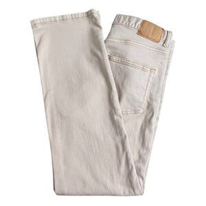 Jeanerica Womens 30 Soft Beige Eiffel EW004 High‎ Rise Straight Leg Jeans